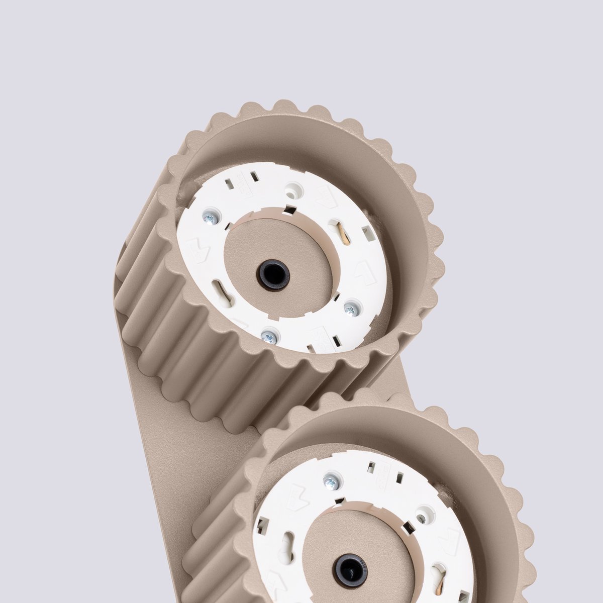 Plafonnier Aluminium Taupe Gx53 2 Aura marron, EDEN