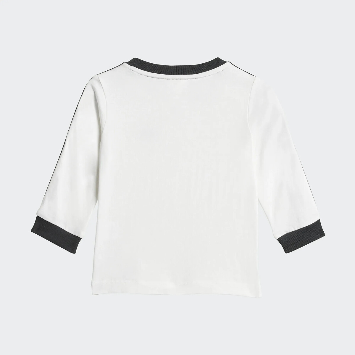 Set composto da maglietta a maniche lunghe e pantaloni in denim bianco/grigio, adidas Originals
