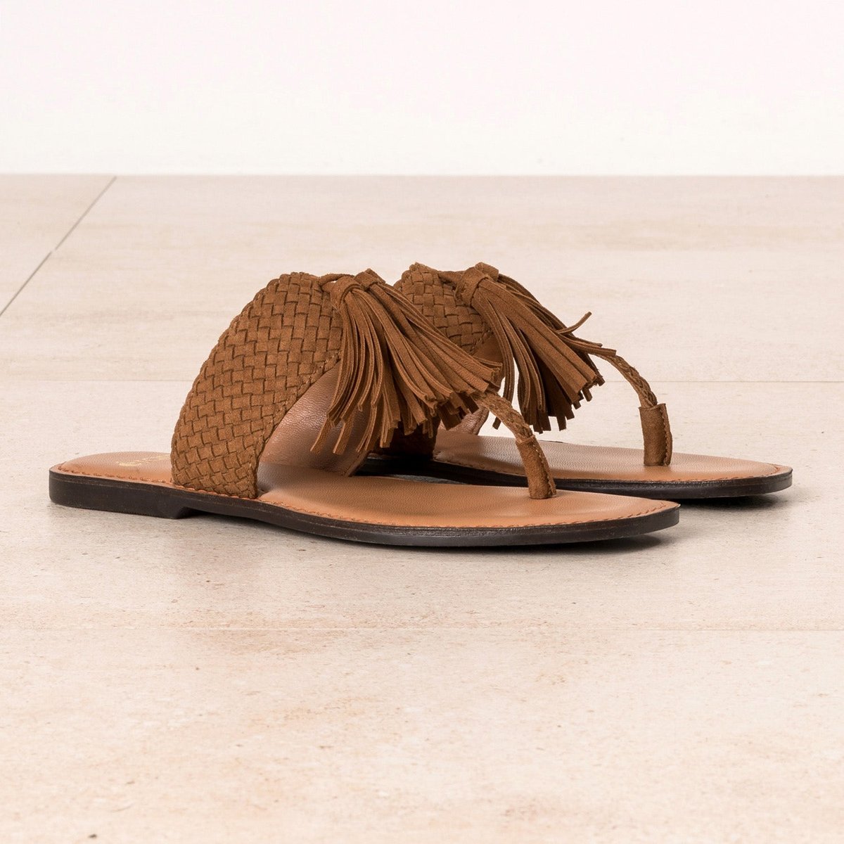 Mule en cuir DANAE camel, ERAM
