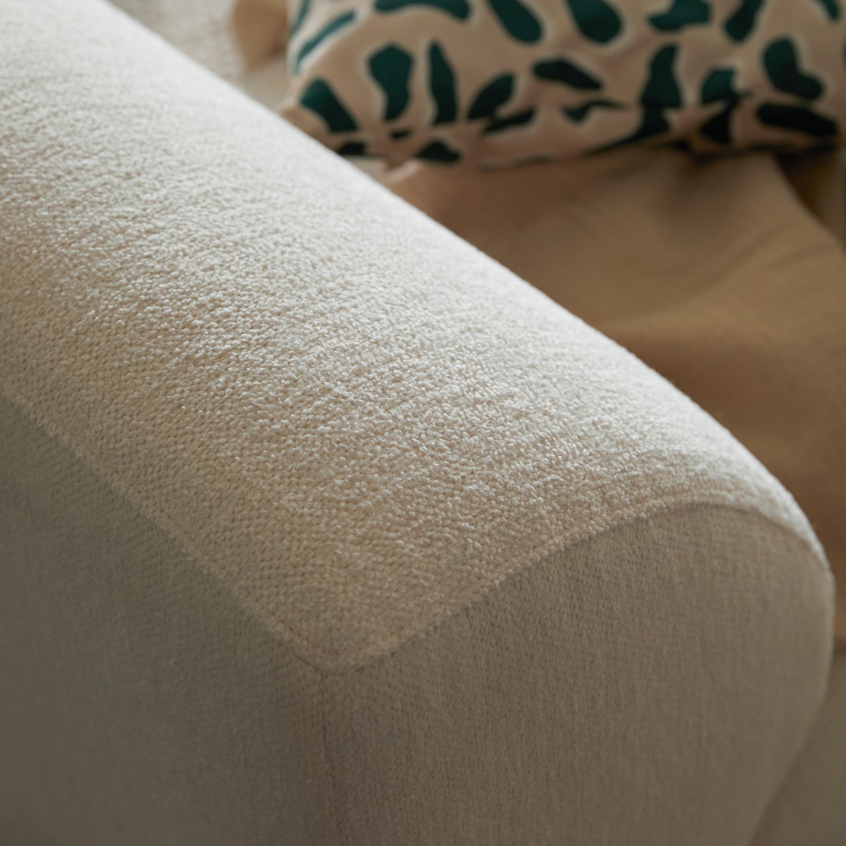 Canapé droit en Tissu, VÉNUS beige, TIKAMOON