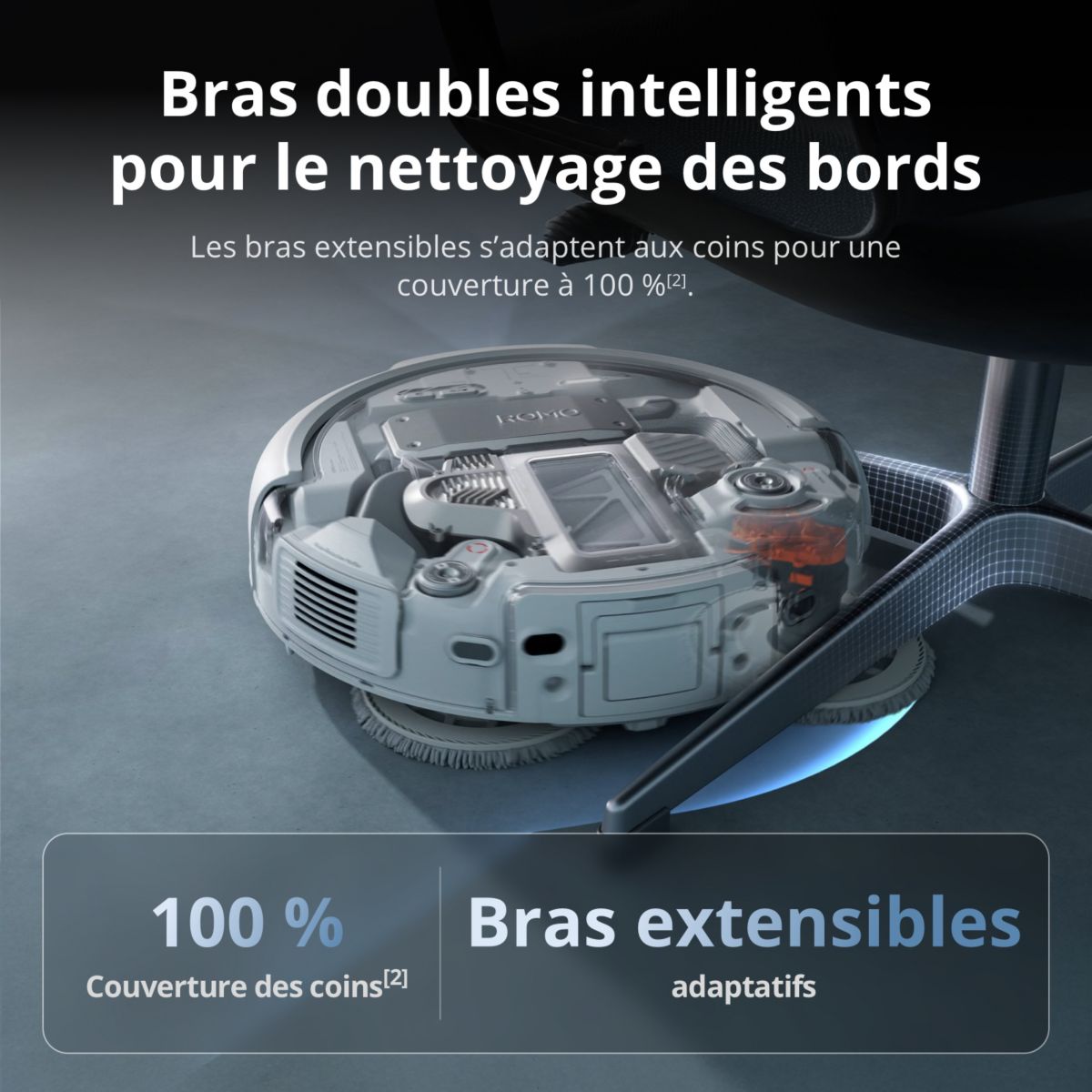 Robot Aspirateur Laveur Romo P Water Tank couleur unique, DJI