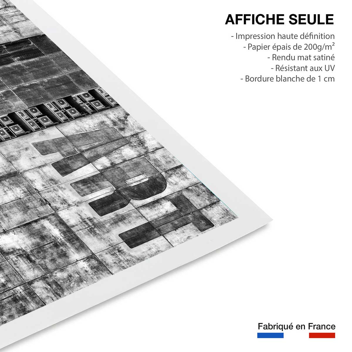 Affiche deco ""Gritty palace"" affiche seule, HEXOA