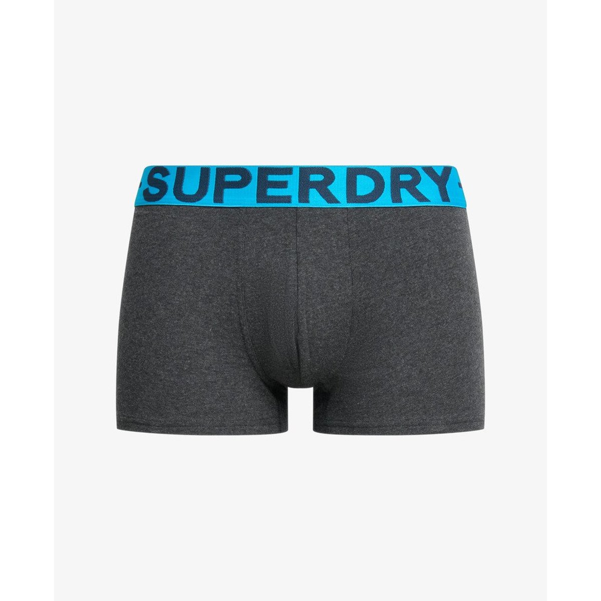 Lot de 3 boxers unis noir corbeau chiné/karst ultra noir poudré/bleu poussière clair, SUPERDRY