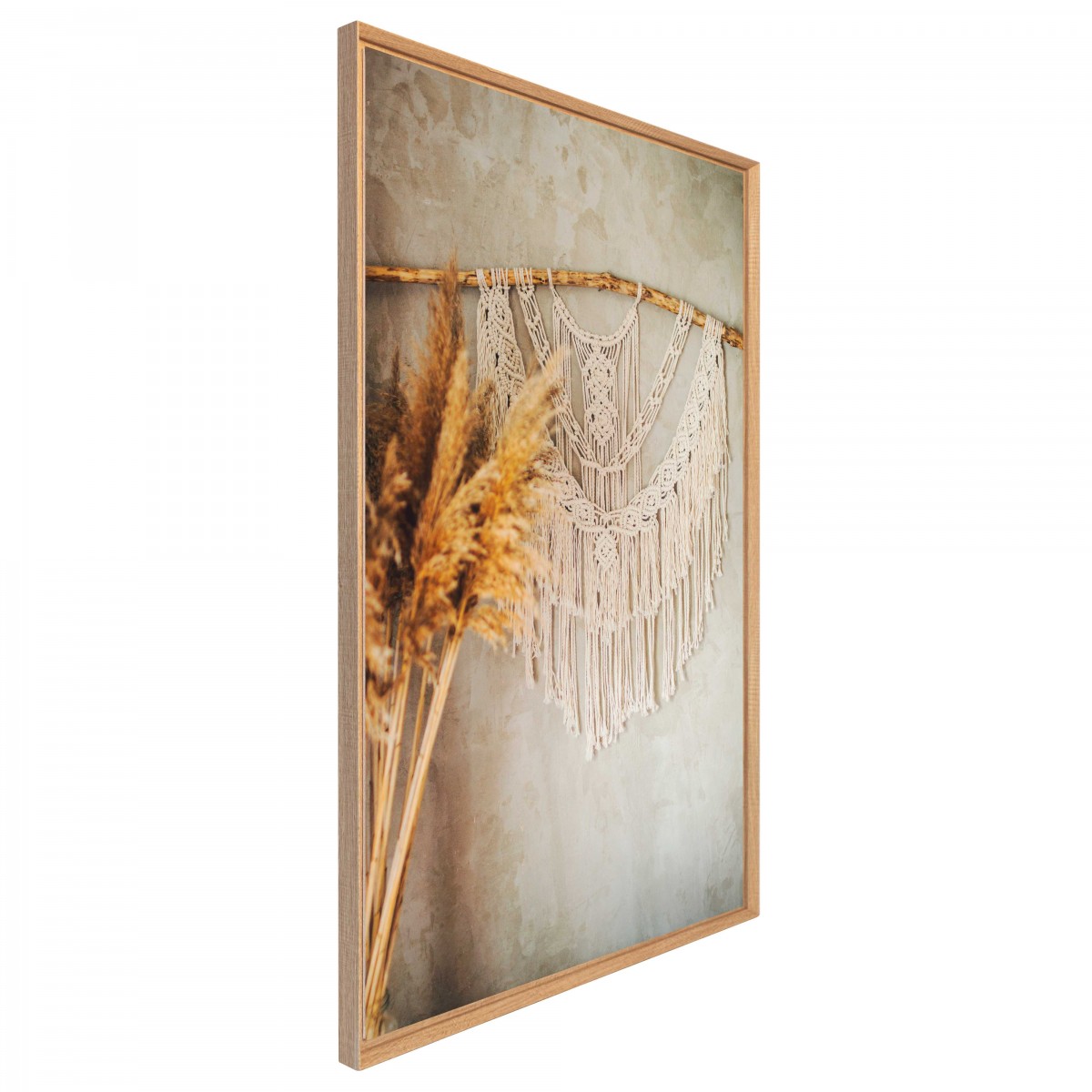 Tableau Mural Mat Encadré Pampa & Macrame CHARME ROMANTIQUE tableaux encadrés, CEANOTHE