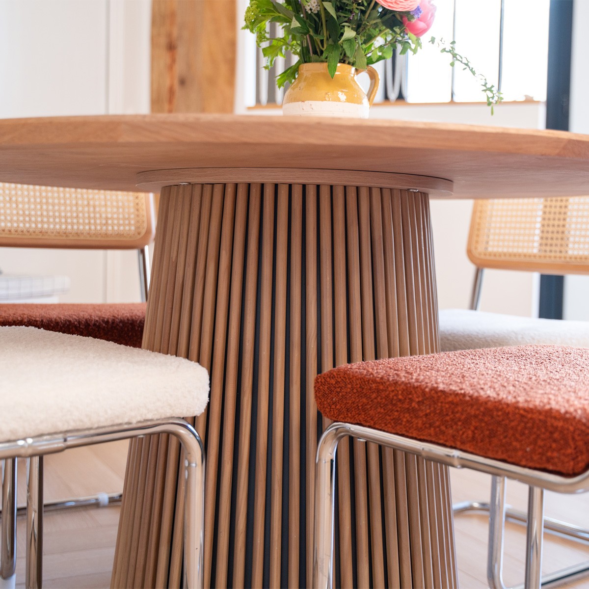 Table à manger ronde en bois 4 personnes - ADA bois, HOMIFAB