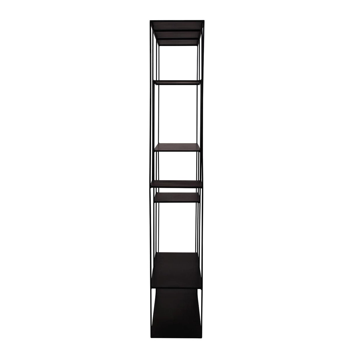 Etagère en métal H180 cm 8 niches Expo noir, ZAGO