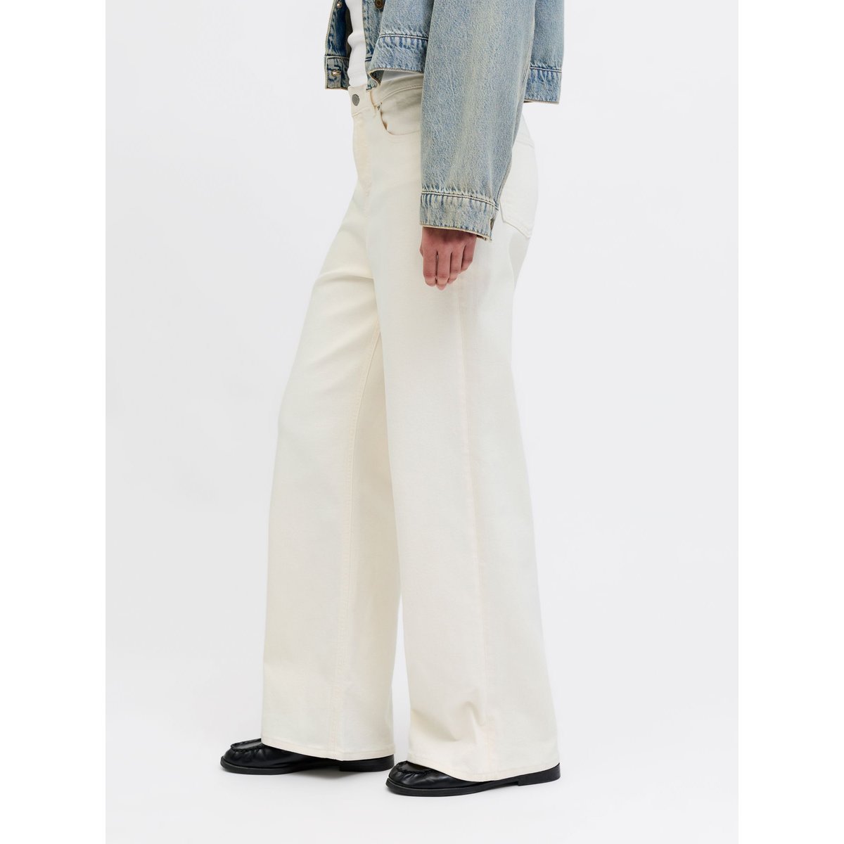 Jean À Coupe Large white denim, JJXX