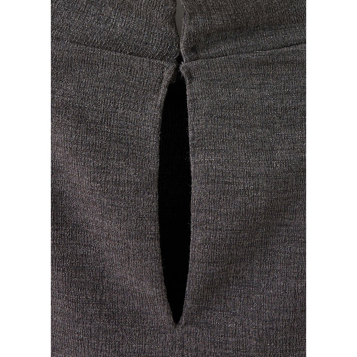 Haut à col montant avec détails en dentelle gris, MANGO