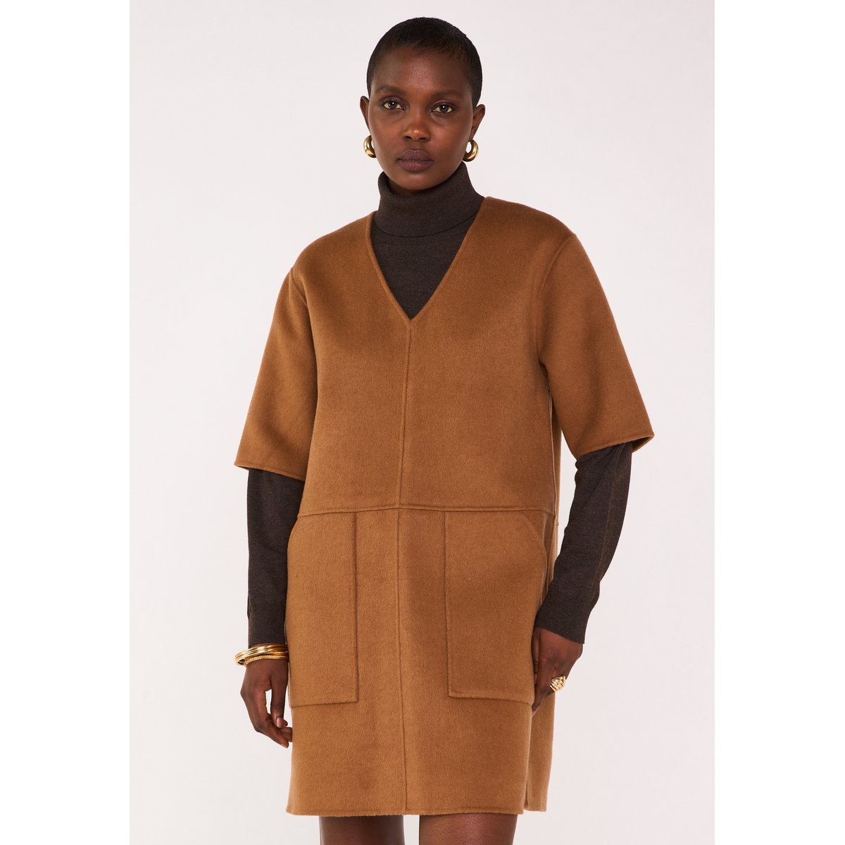 Robe courte en laine ROSARIO beige, Maison 123
