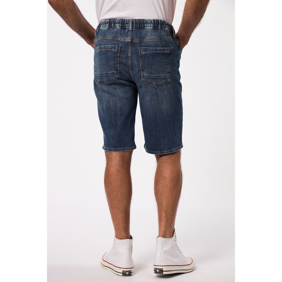 Bermuda à enfiler en tissu Lightweight. bleu jean, JP1880