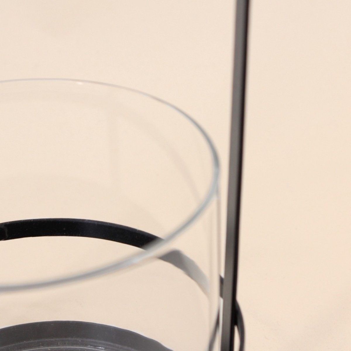 Lanterne en métal et verre 20x10cm noir, ORNAMI