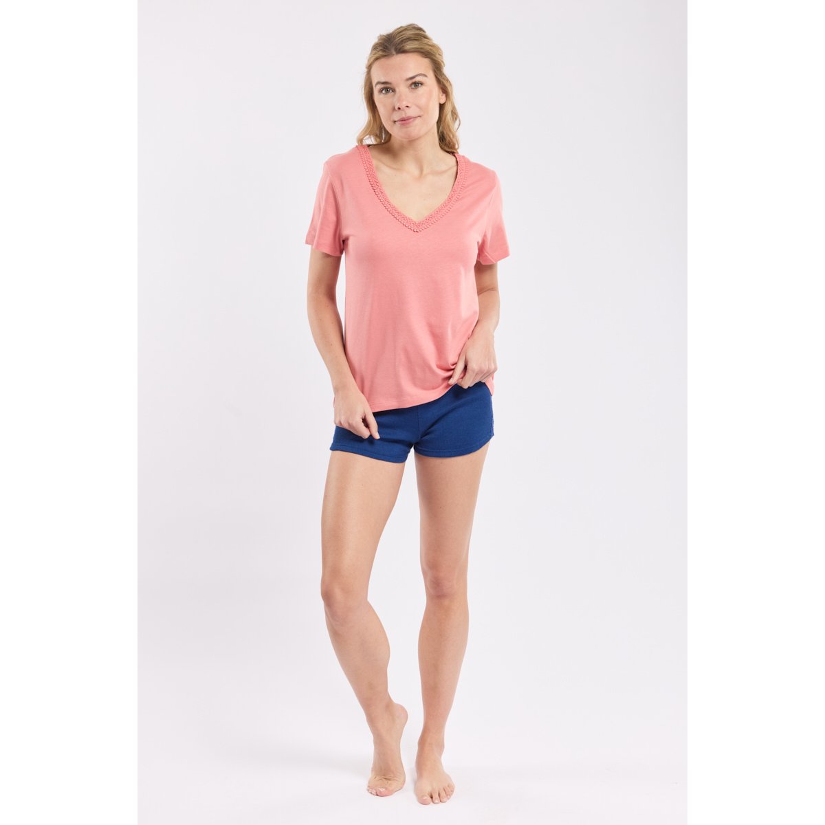 T-shirt homewear en coton et modal lantana, ARMOR-LUX