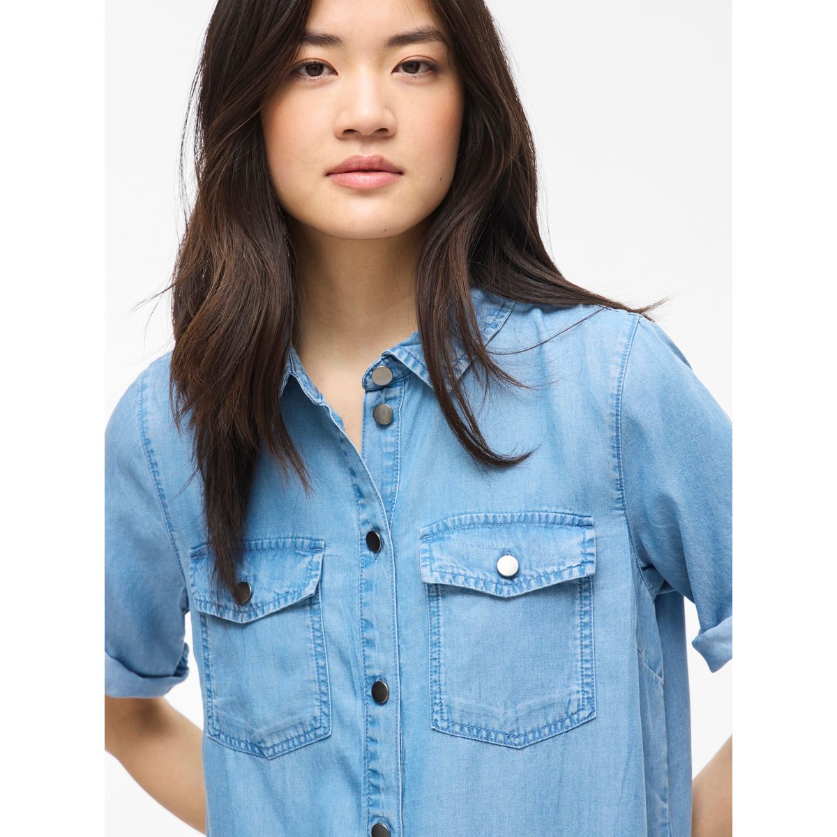 Robe Courte bleu - light blue denim1, VILA
