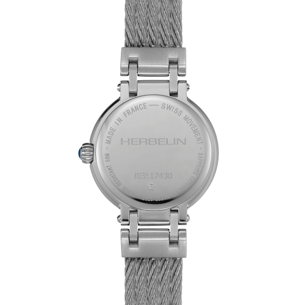 Montre Analogique  GALET argenté nacre blanche argenté, HERBELIN