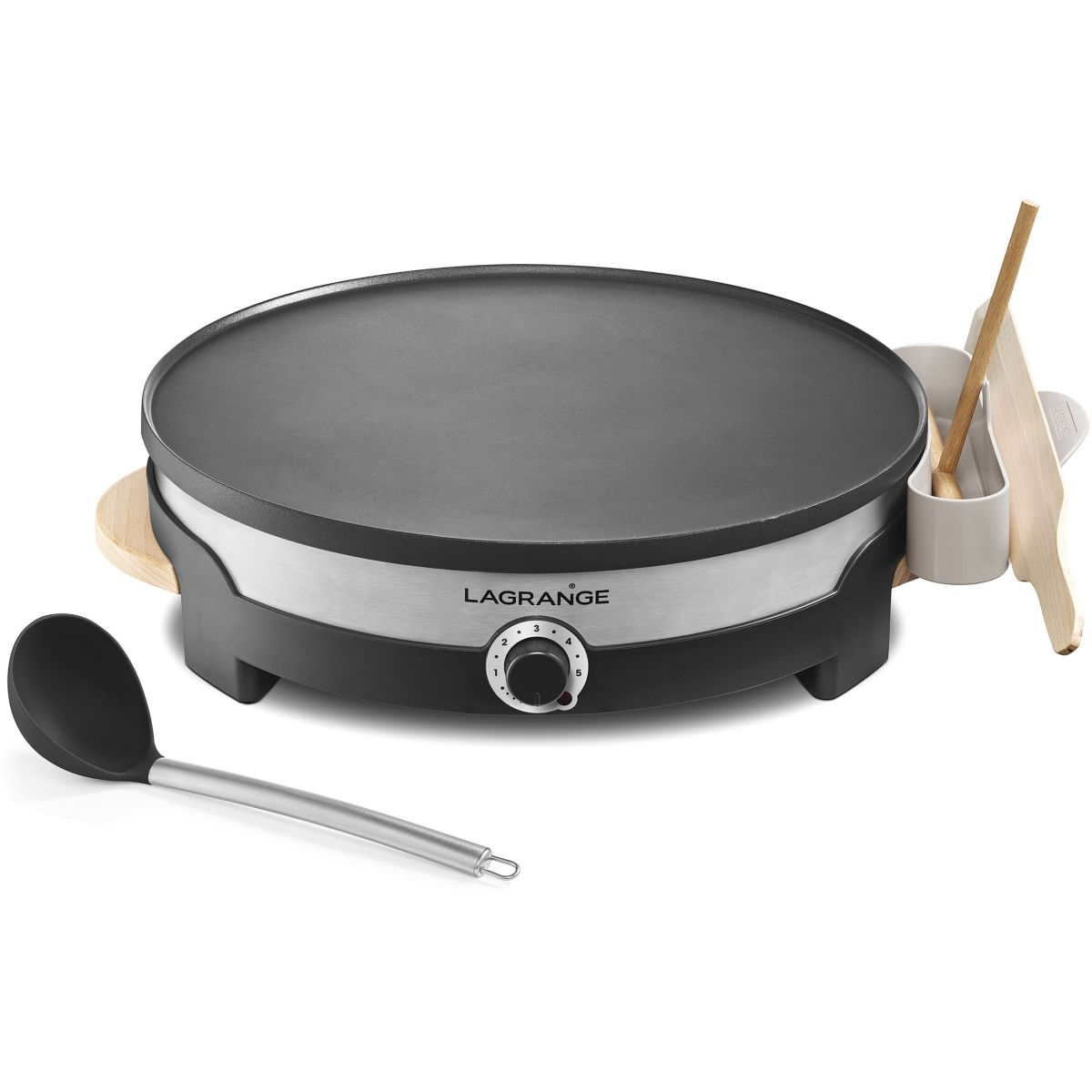 Crêpière Tradi duo Grande et mini crêpes 10901 gris, LAGRANGE