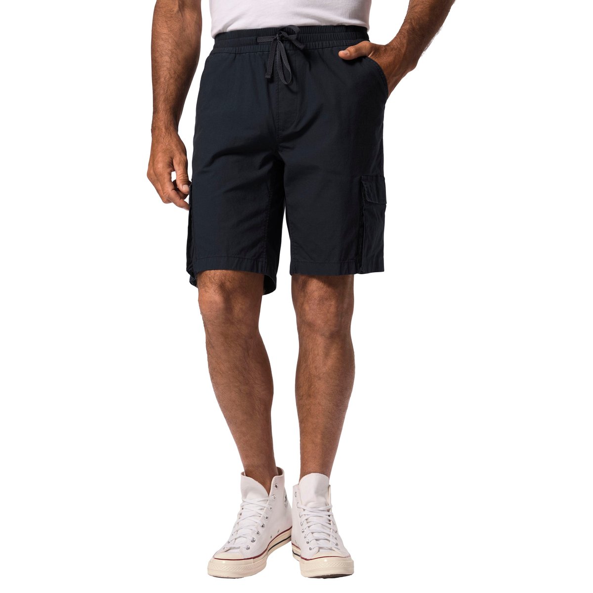 Bermuda esprit vintage, taille élastique bleu marine, JP1880