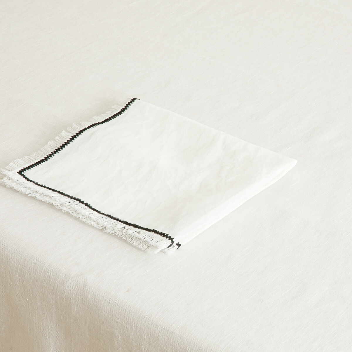 Menorca Linen Cotton Tablecloth ecru , LA REDOUTE INTERIEURS