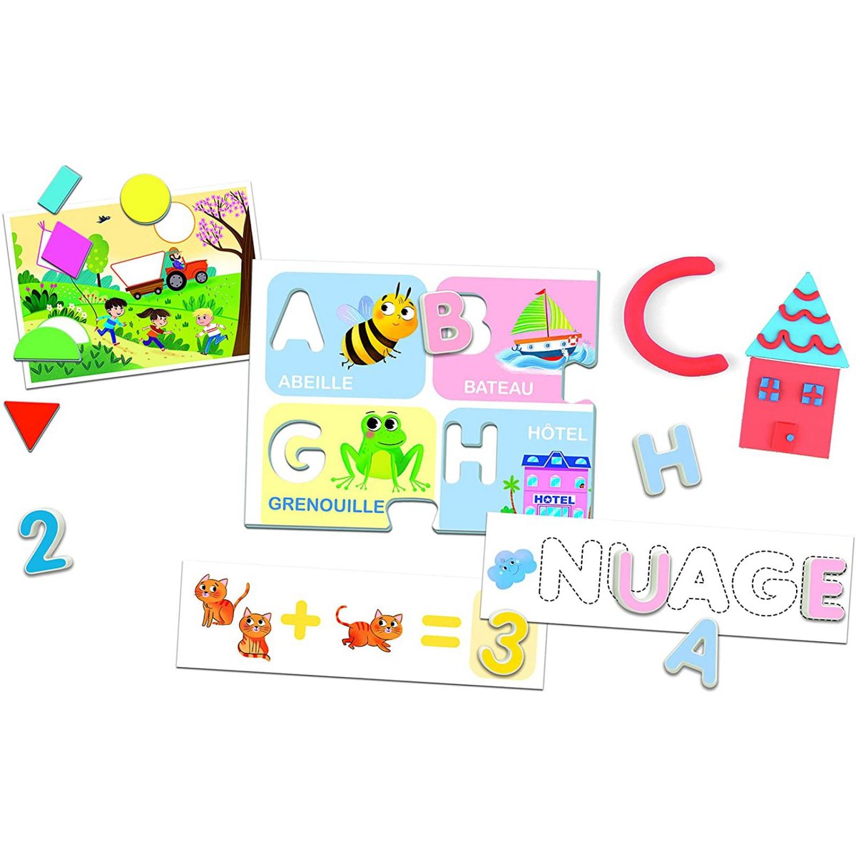 Coffret 10 jeux en 1 couleur unique, CLEMENTONI
