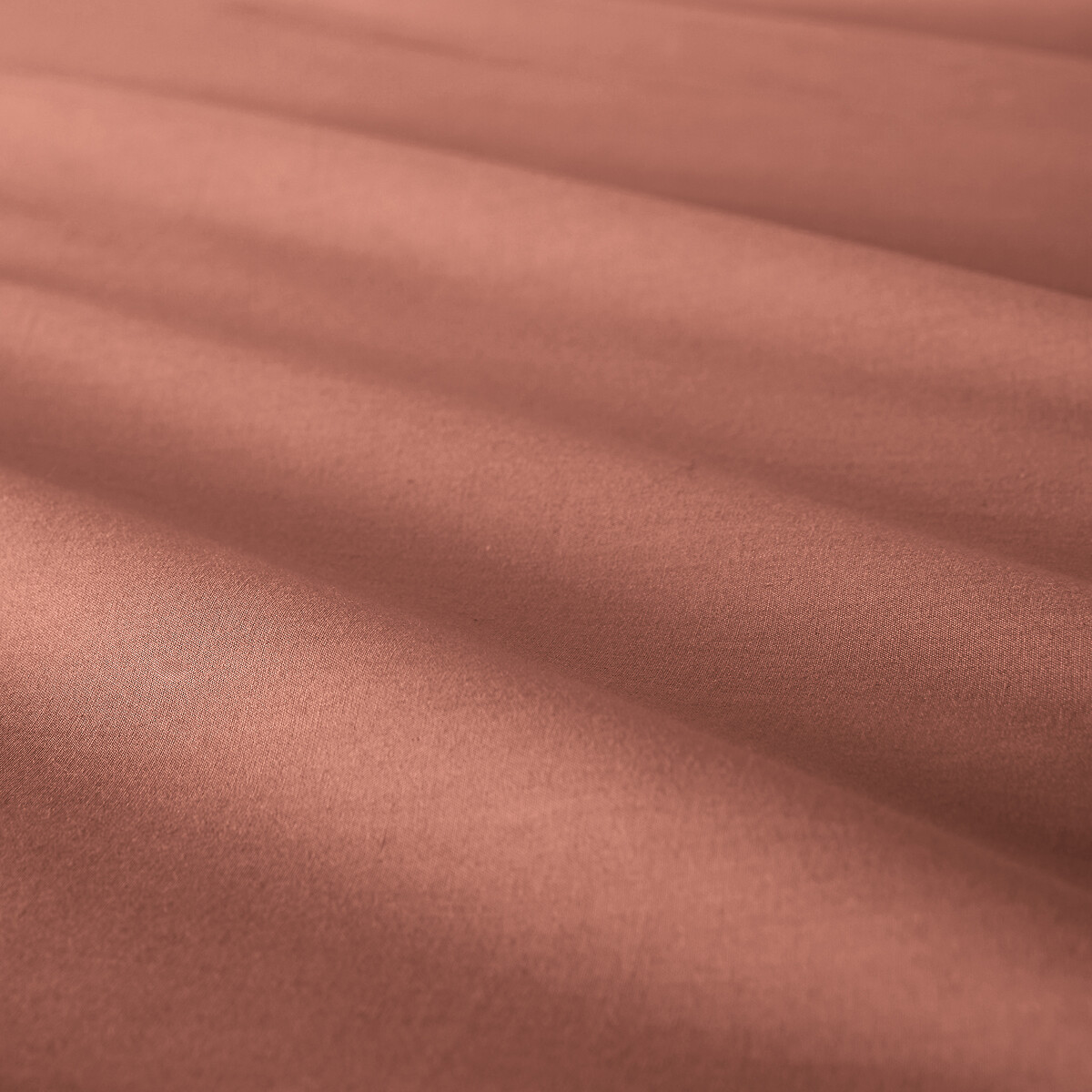 Taie d'oreiller unie en percale de coton, 80 fils, Scenario argile rose, LA REDOUTE INTERIEURS