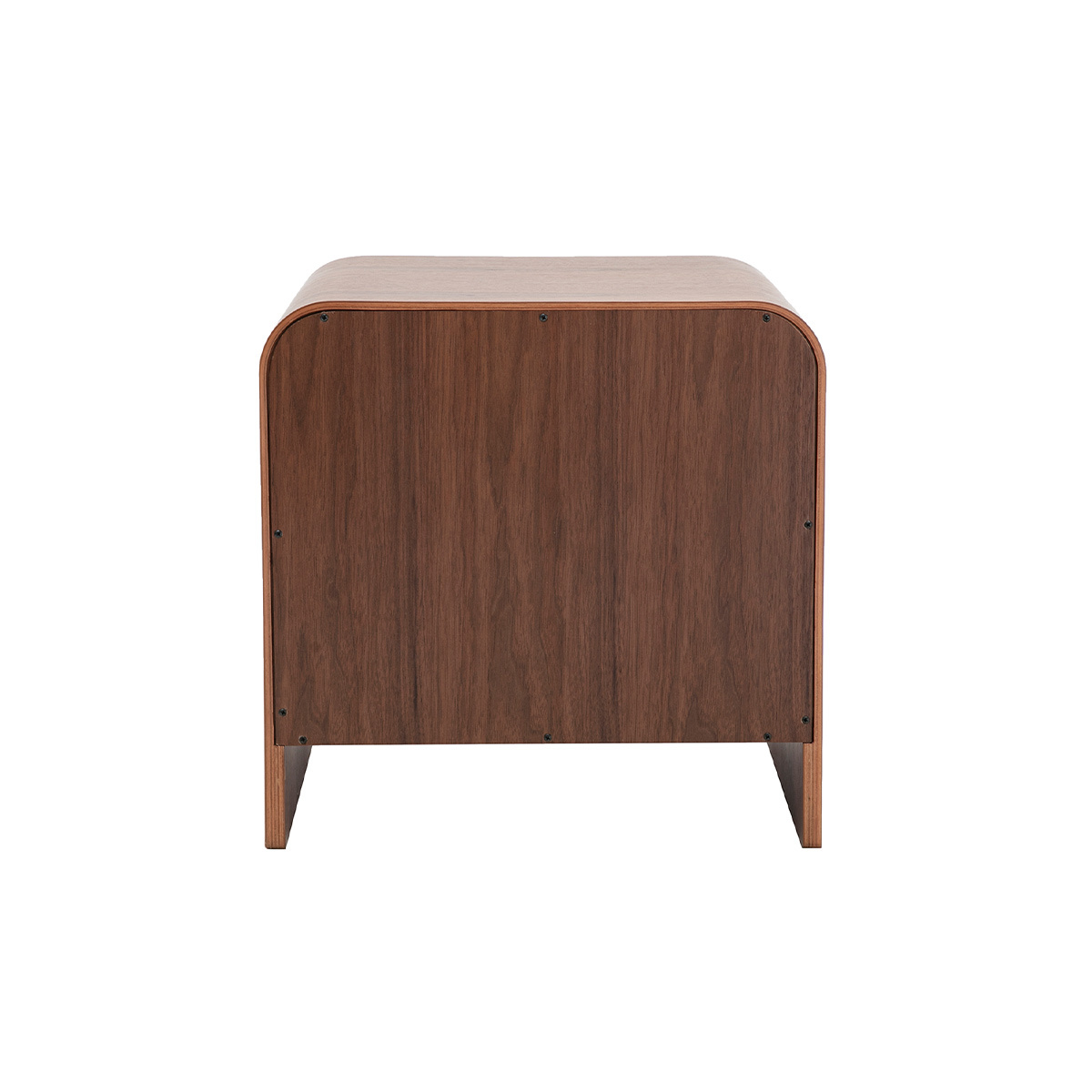 Table de chevet avec tiroir en bois foncé noyer KYLIA couleur unique, MILIBOO