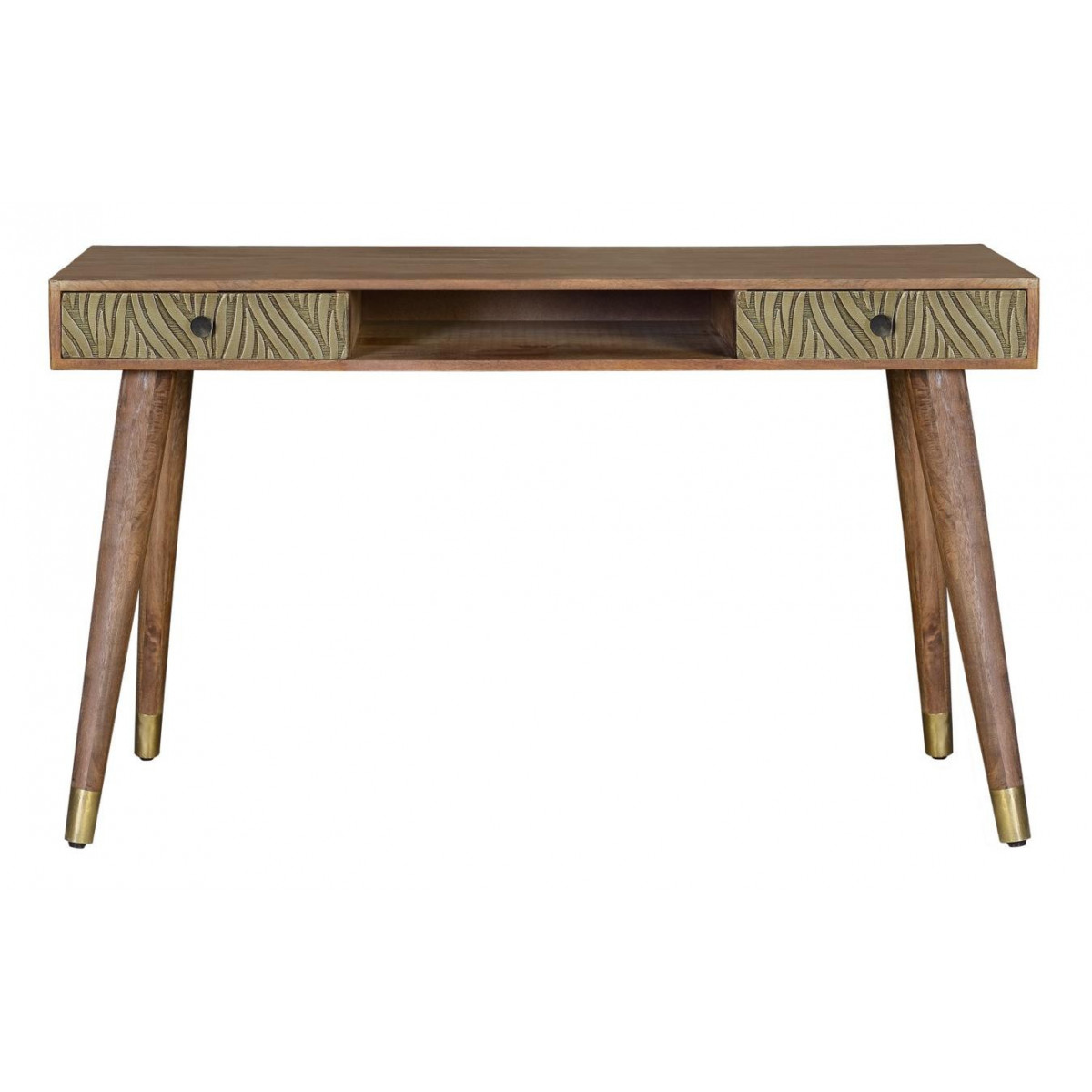 Console 2 tiroirs bronze - VALÉNA marron, DECORATION D’AUTREFOIS
