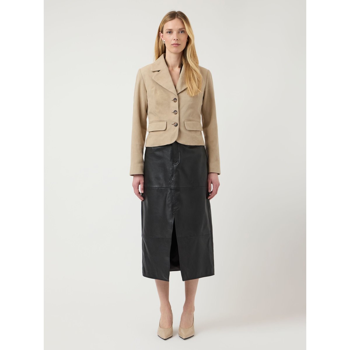 Veste blanc - pale khaki1, YAS