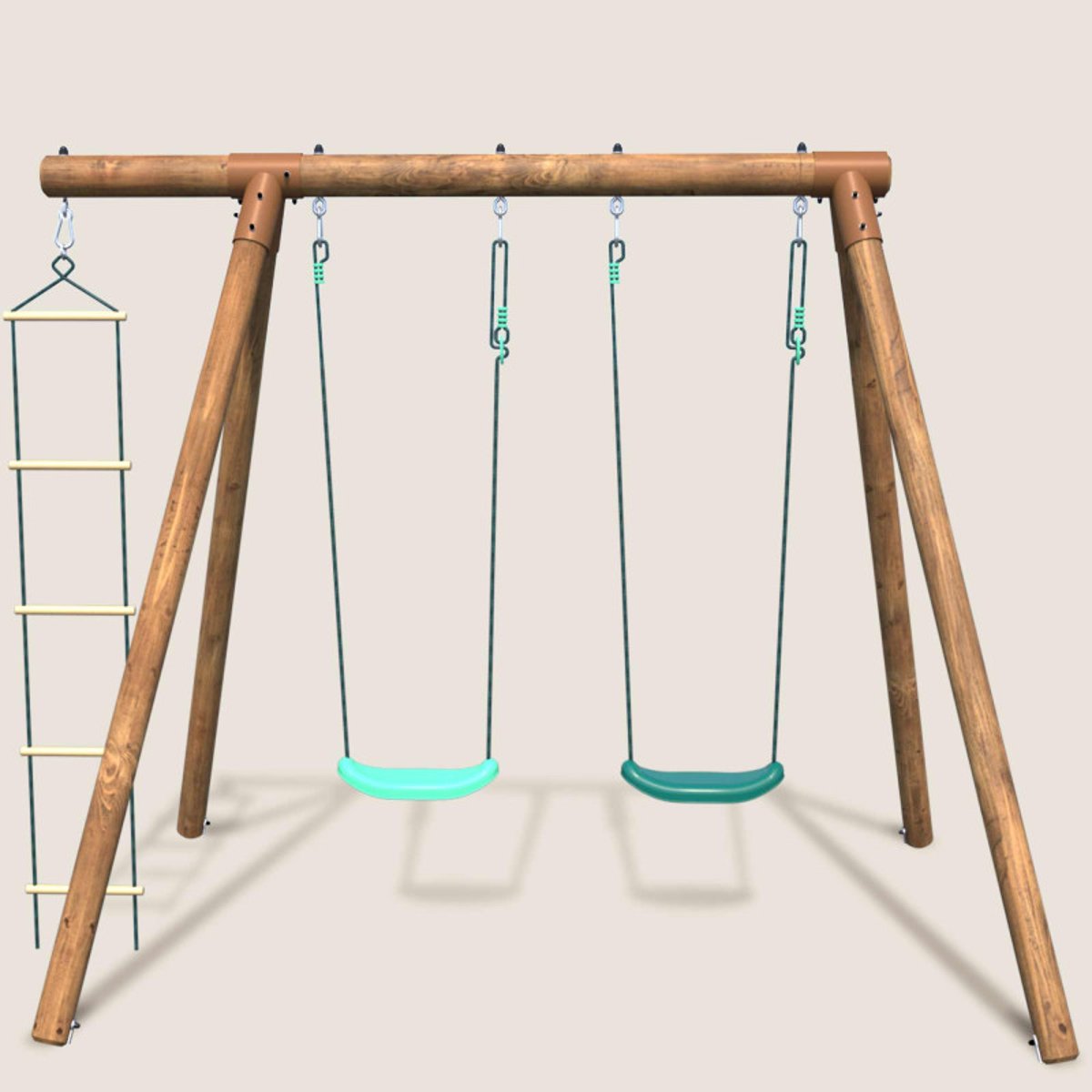 Portique bois avec échelle enfant TONKA marron, SOULET