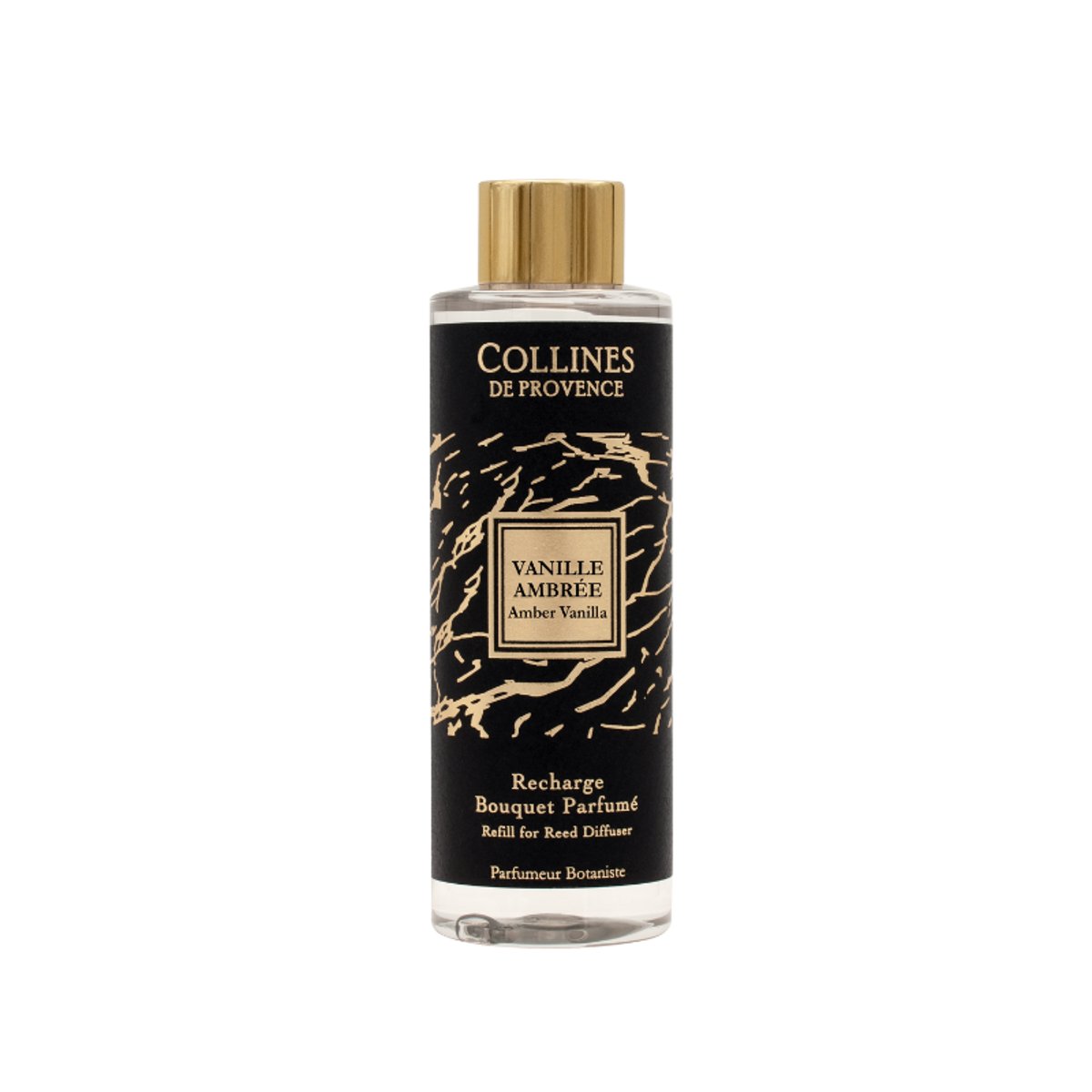 Recharge Diffuseur de parfum VANILLE AMBRÉE noir, COLLINES DE PROVENCE