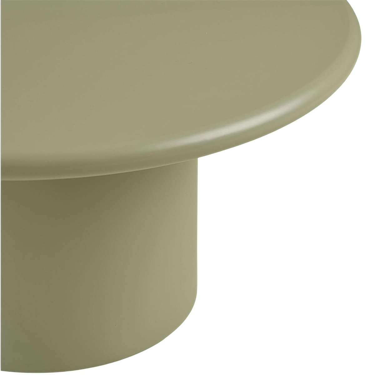 Table basse design vert olive pied colonne TULUM vert, PIER IMPORT