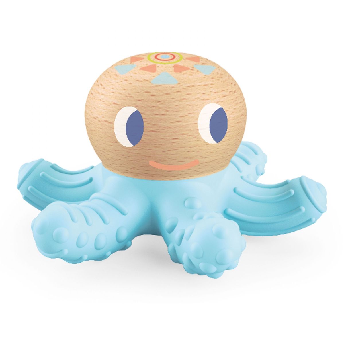 Anneau de dentition BabySquidi collection Baby blanc babysquidi, DJECO