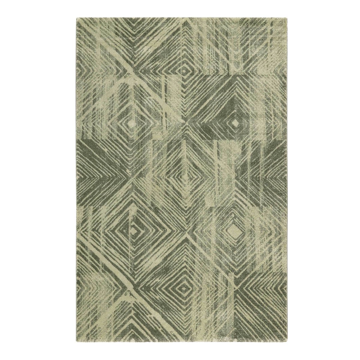 Tapis plat vintage design graphique , Cuba vert, ESPRIT