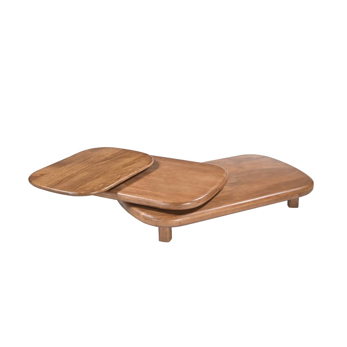 Table basse en bois de manguier NOELYA bois clair, MADE IN MEUBLES