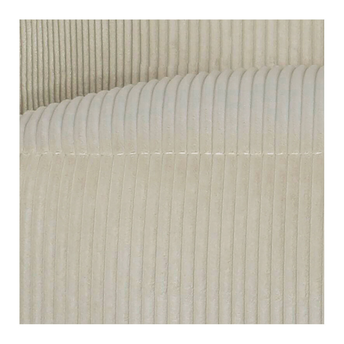 Fauteuil velours côtelé beige, BLANC D’IVOIRE