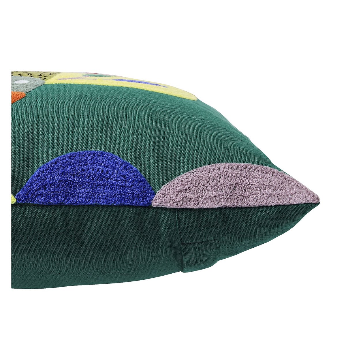 Coussin coton DIEGO vert, HABITAT