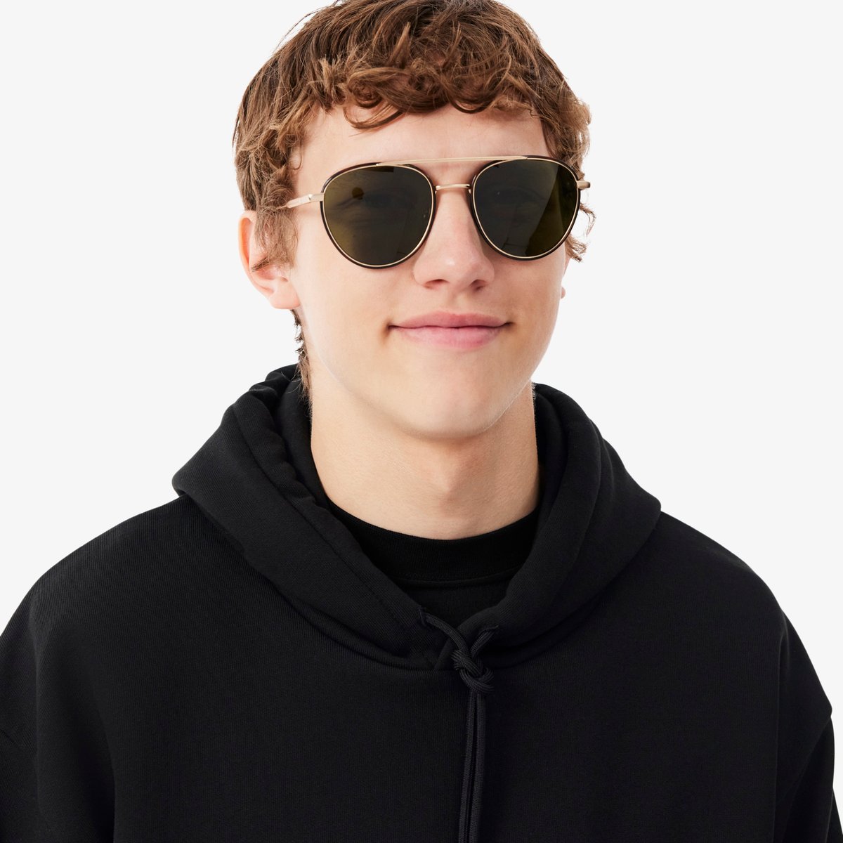 Sweatshirt à capuche molleton noir-031, LACOSTE