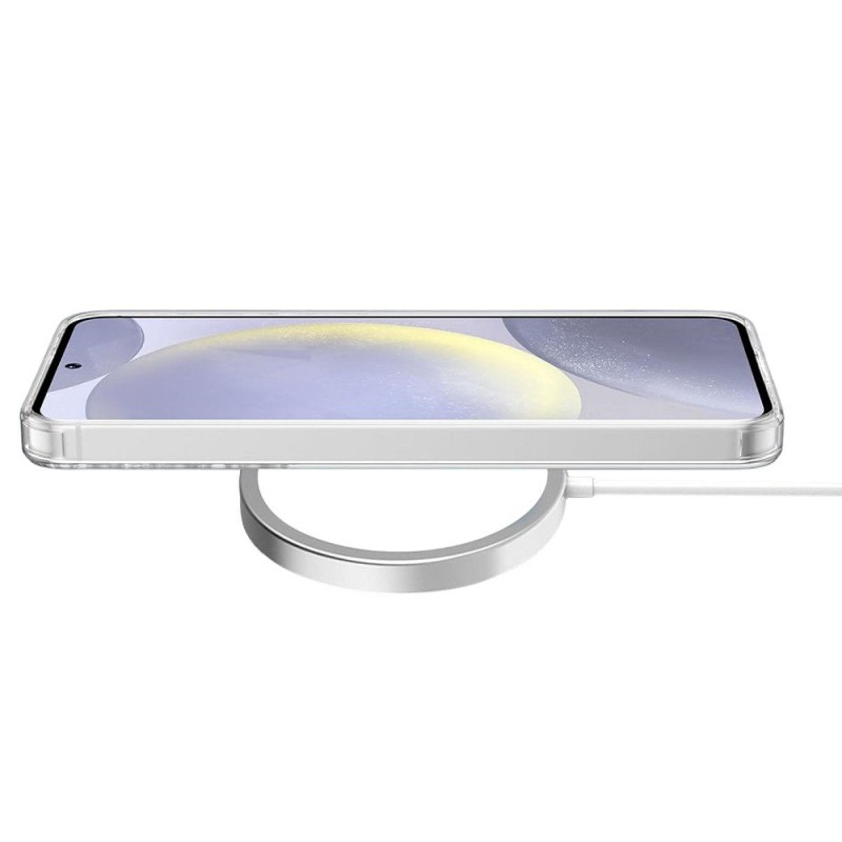 Coque Anti-choc Magnétique compatible Magsafe pour Galaxy S25 + Transparente + 2 vitres transparent, EVETANE