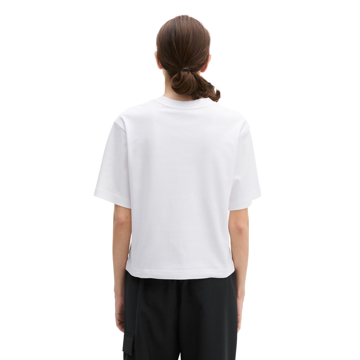 T-shirt relaxed en jersey interlock blanc, MARC O'POLO