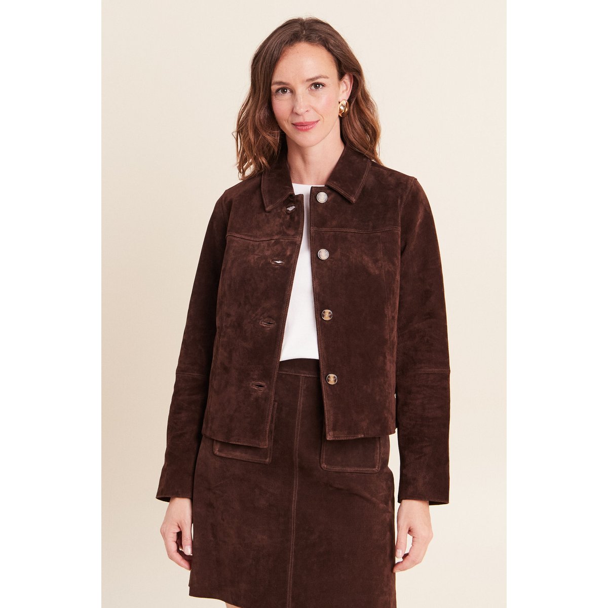 Veste doublée marron foncé, BREAL