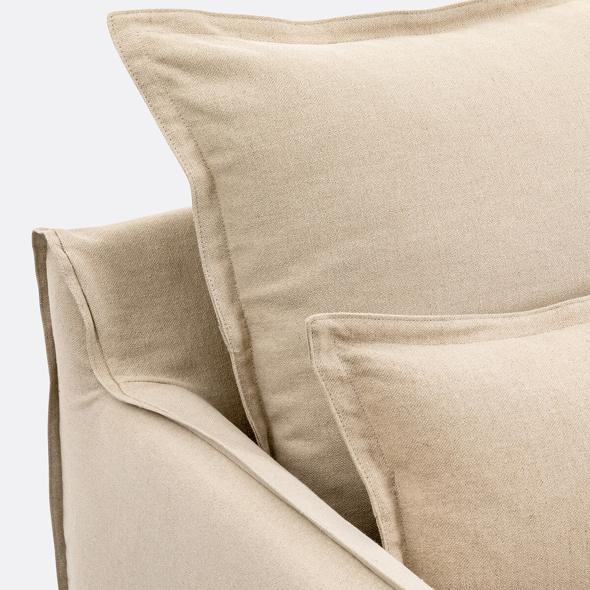 Fauteuil, déhoussable, en lin épais, ODNA naturel, LA REDOUTE INTERIEURS