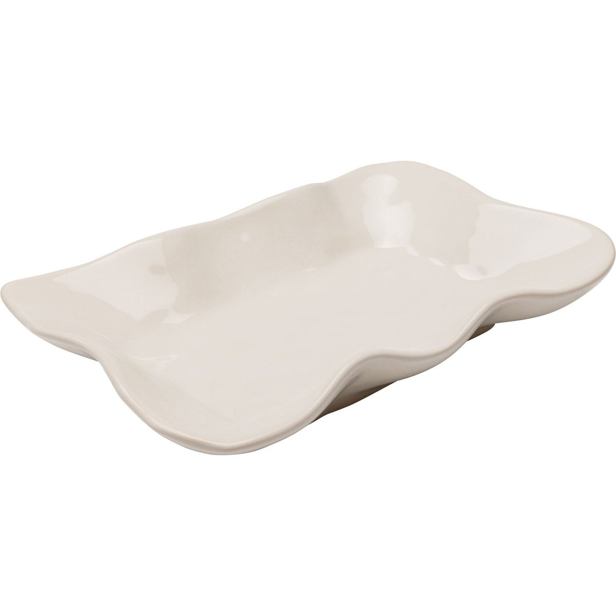 Plat en faïence, ORGANIC crème, KARE DESIGN