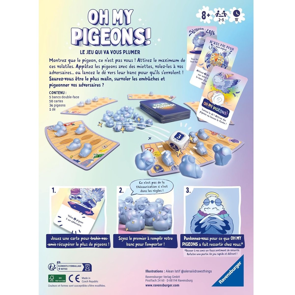 Jeu Oh my Pigeons bleu, RAVENSBURGER