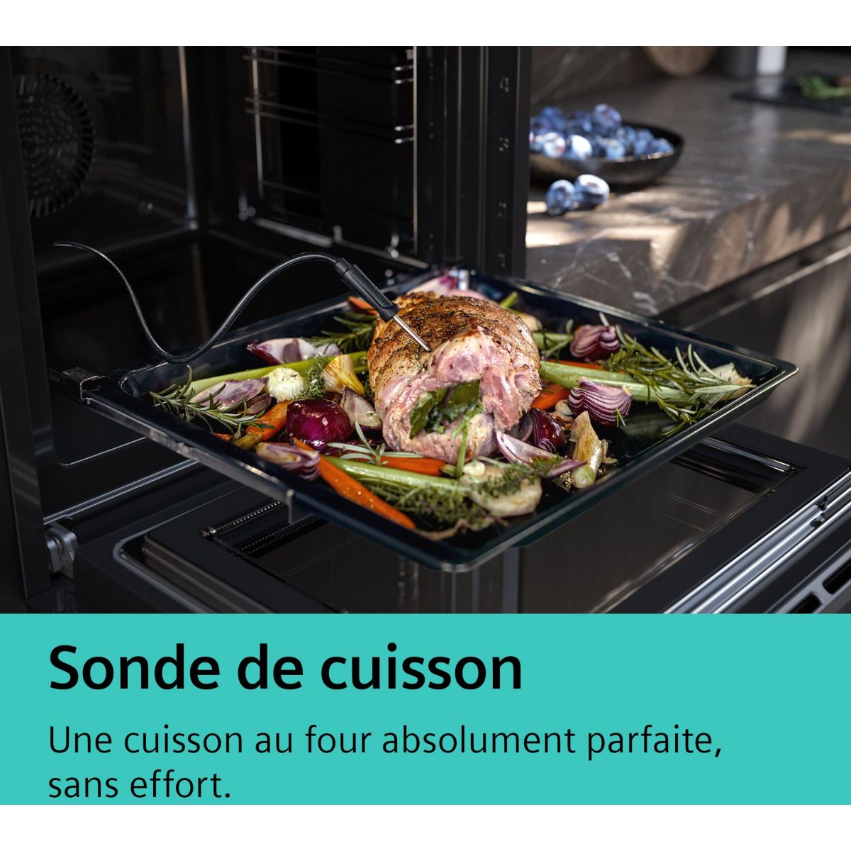 Four encastrable HB772G2B1S iQ700 - Pyrolyse ActiveClean, Sonde de Cuisson Multipoint, Ecran TFT couleur unique, SIEMENS