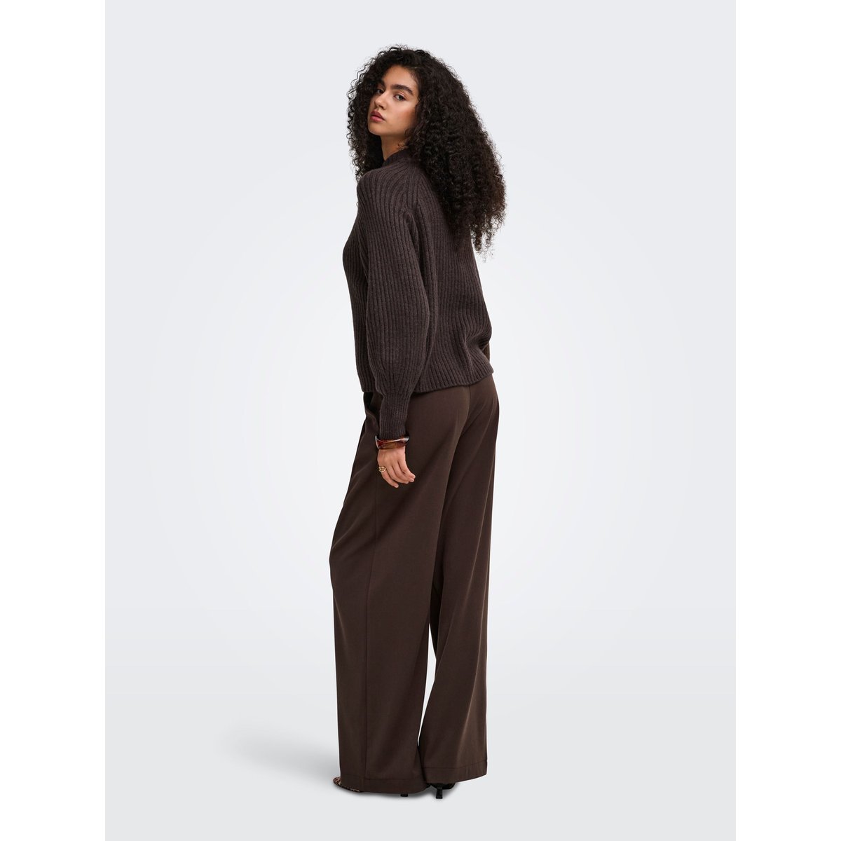 Pull En Maille chocolate brown, ONLY
