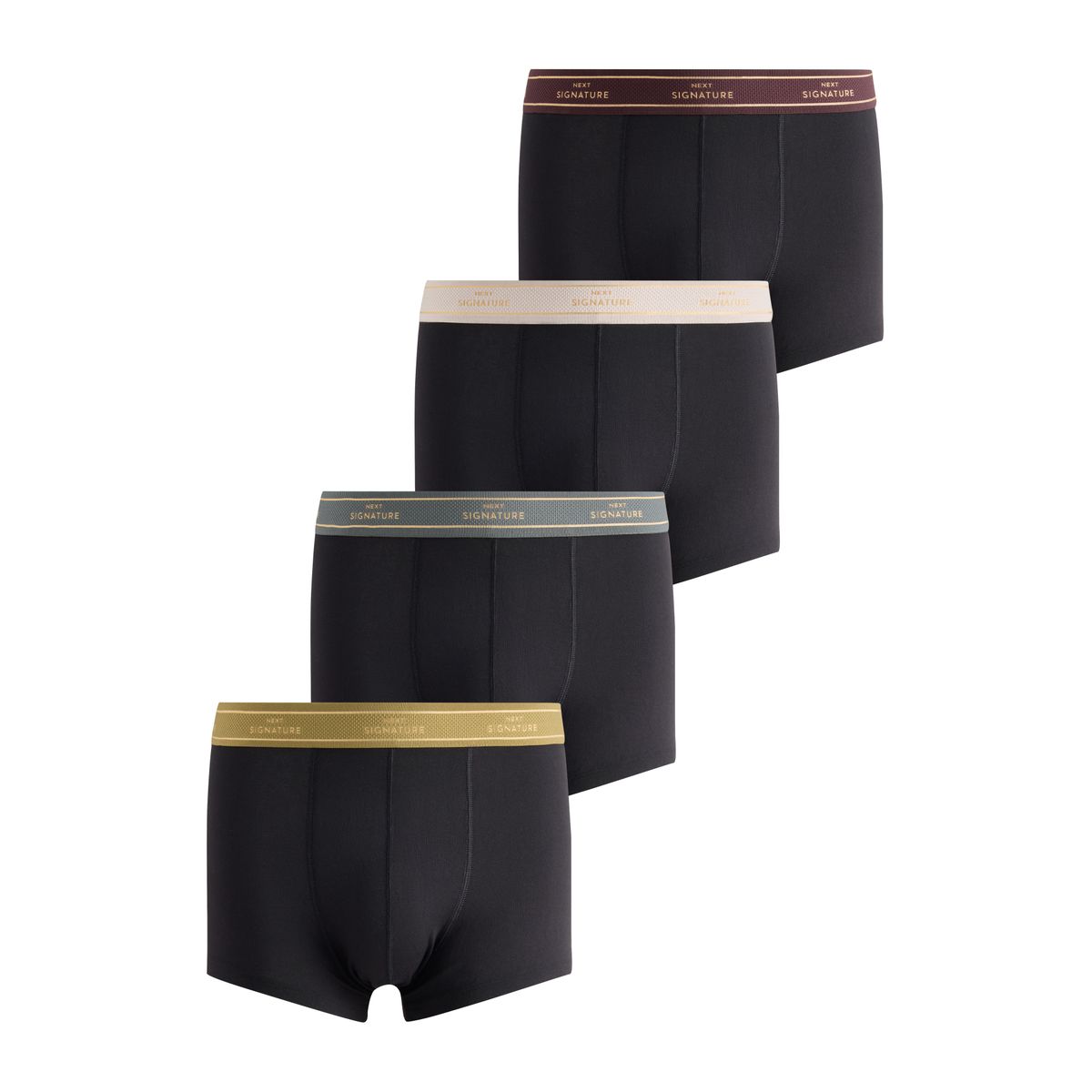 Boxer taille basse signature coton modal noir, NEXT