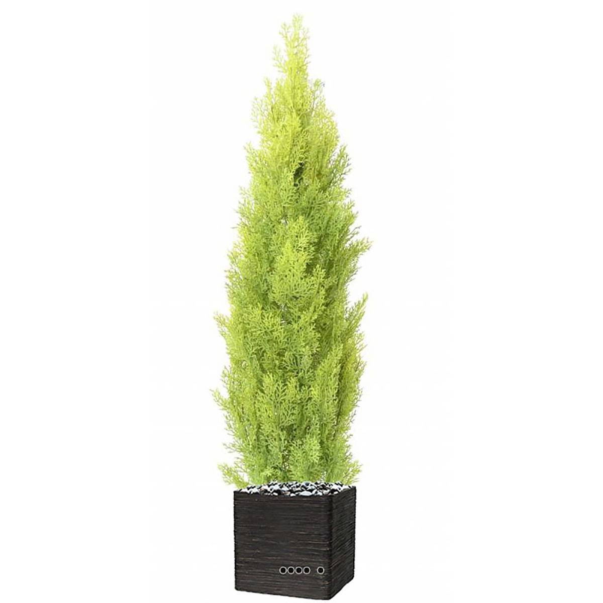 Cyprès artificiel en pot anti-UV pour ext vert-jaune, ARTIFICIELLES