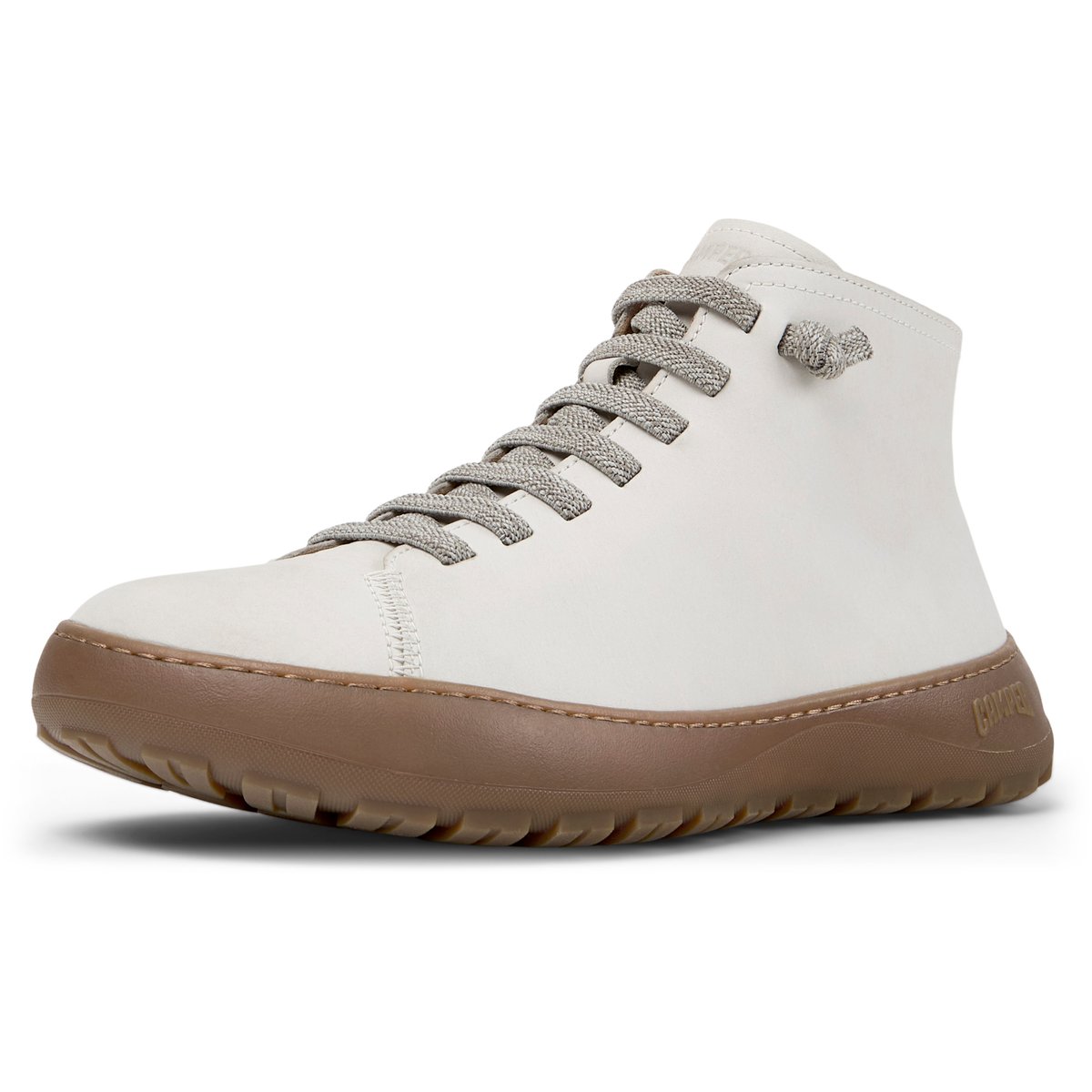 Bottines Peu Serra cuir blanc naturel, CAMPER
