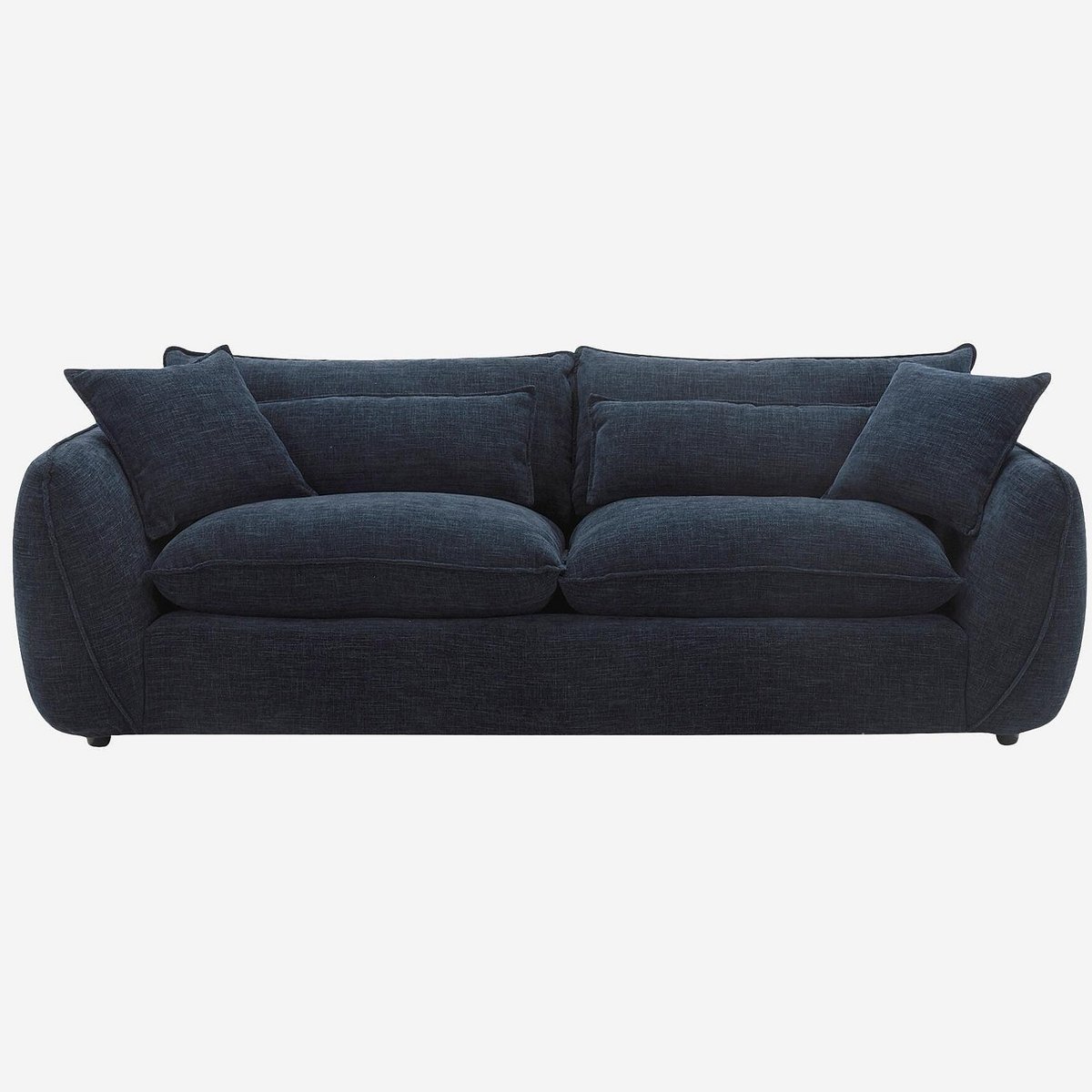 Canapé fixe tissu ORYEL bleu nuit, HABITAT