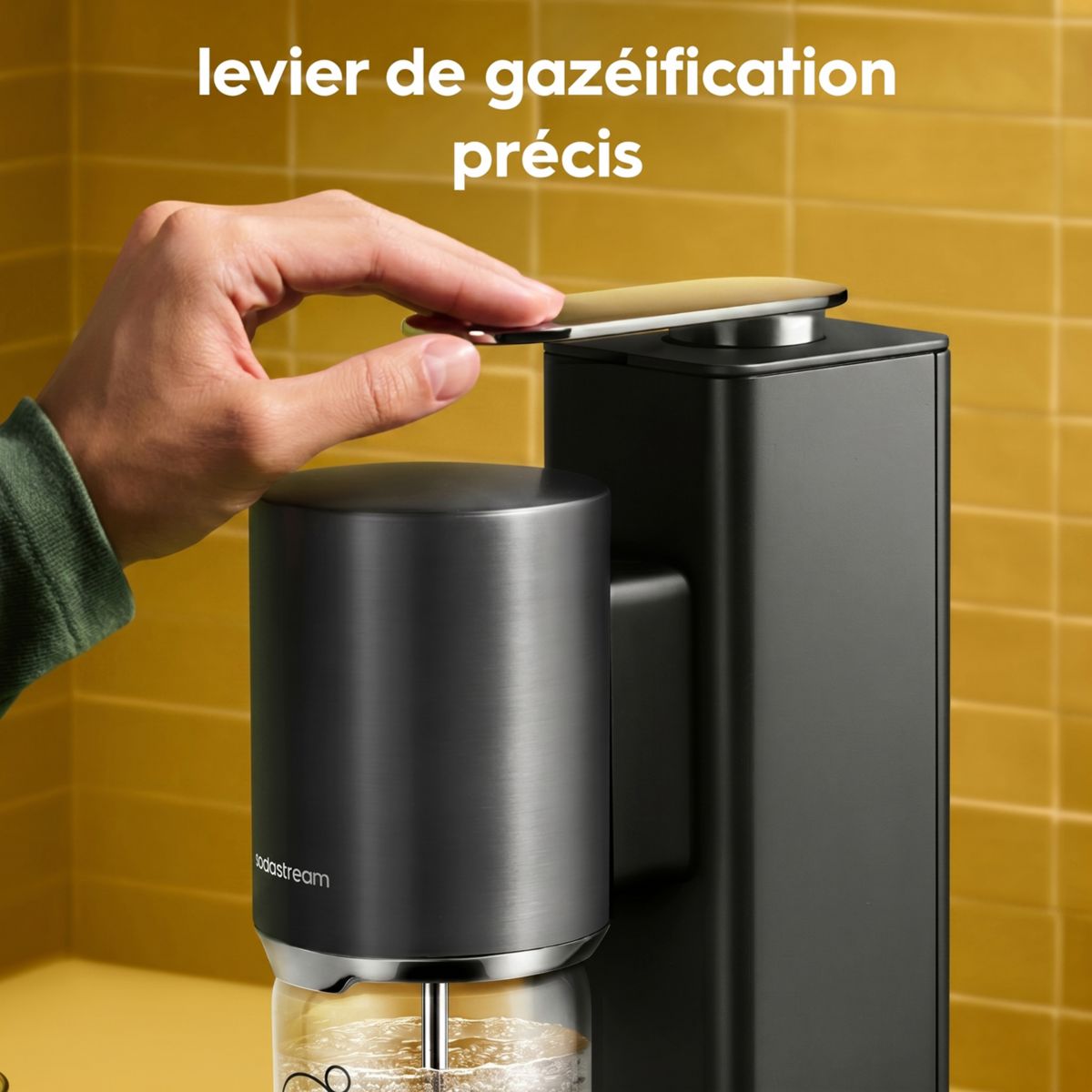 Machine à soda Machine FRESH PLUS Noire couleur unique, SODASTREAM