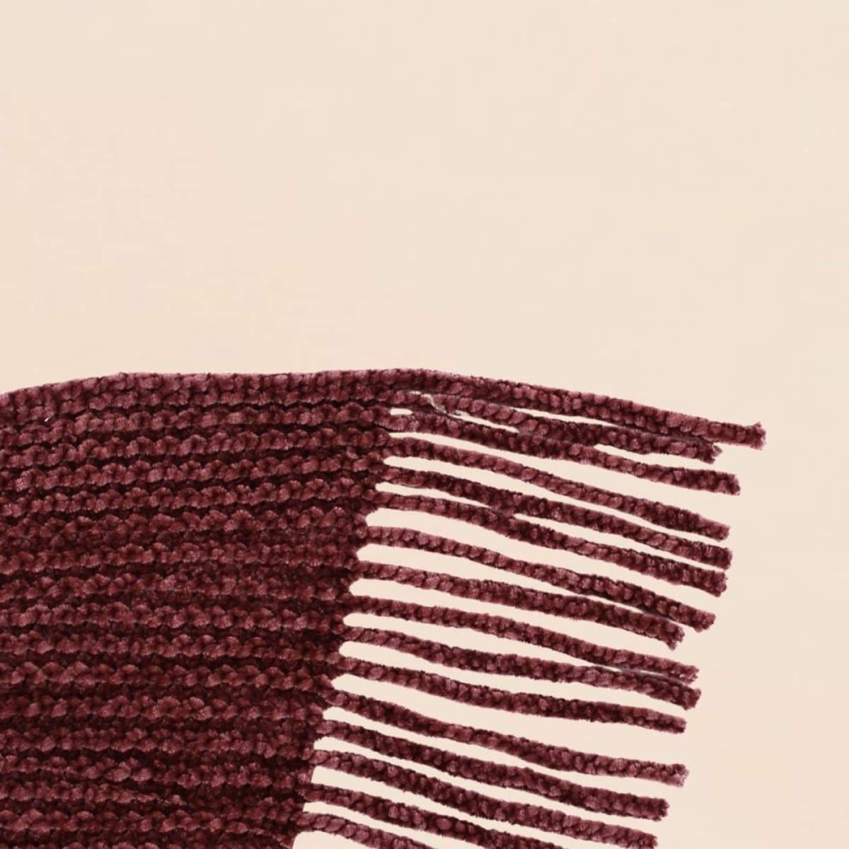 Plaid tissu chenille 130x150cm rouge, ORNAMI