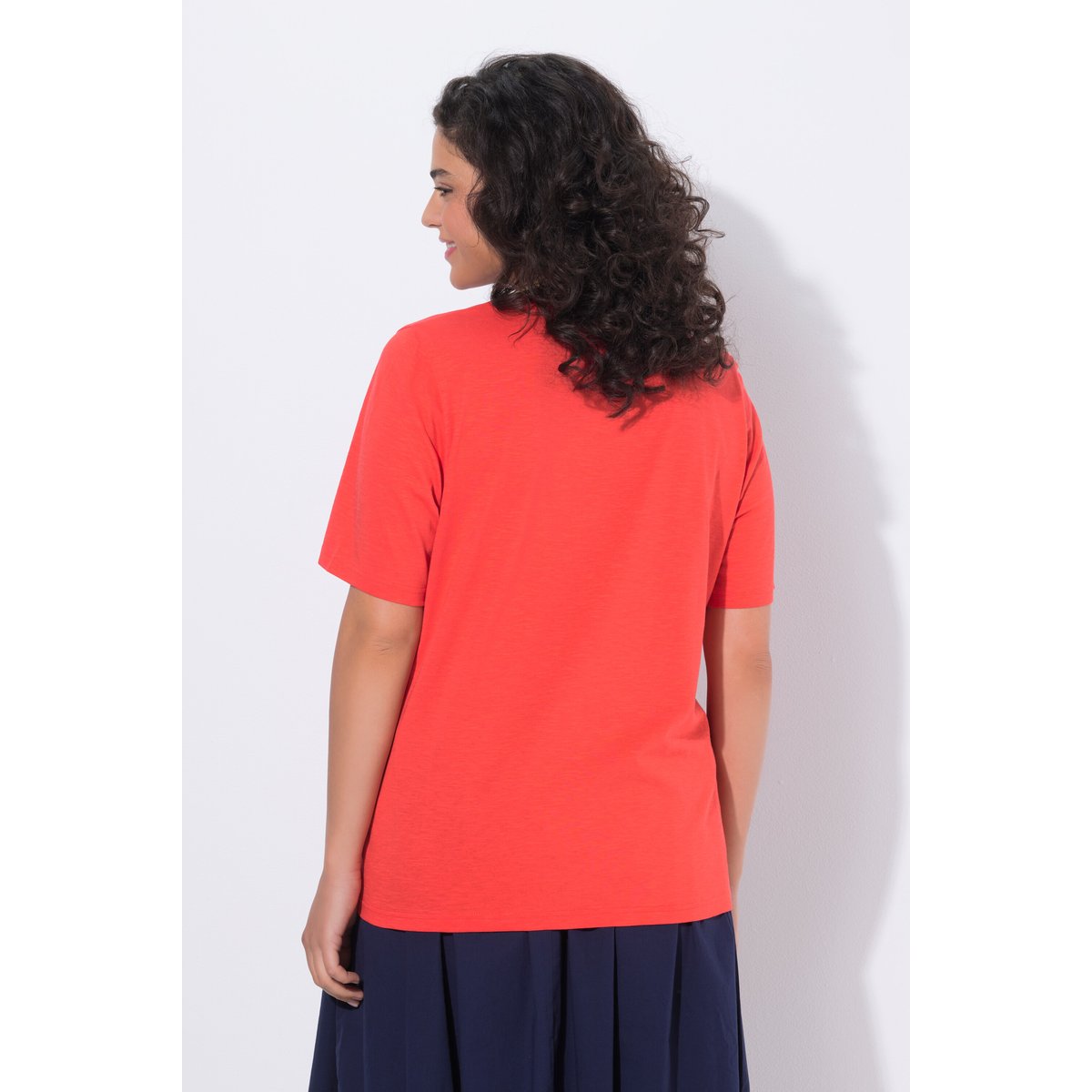 T-shirt motif fraises, coupe Classic Fit corail, ULLA POPKEN